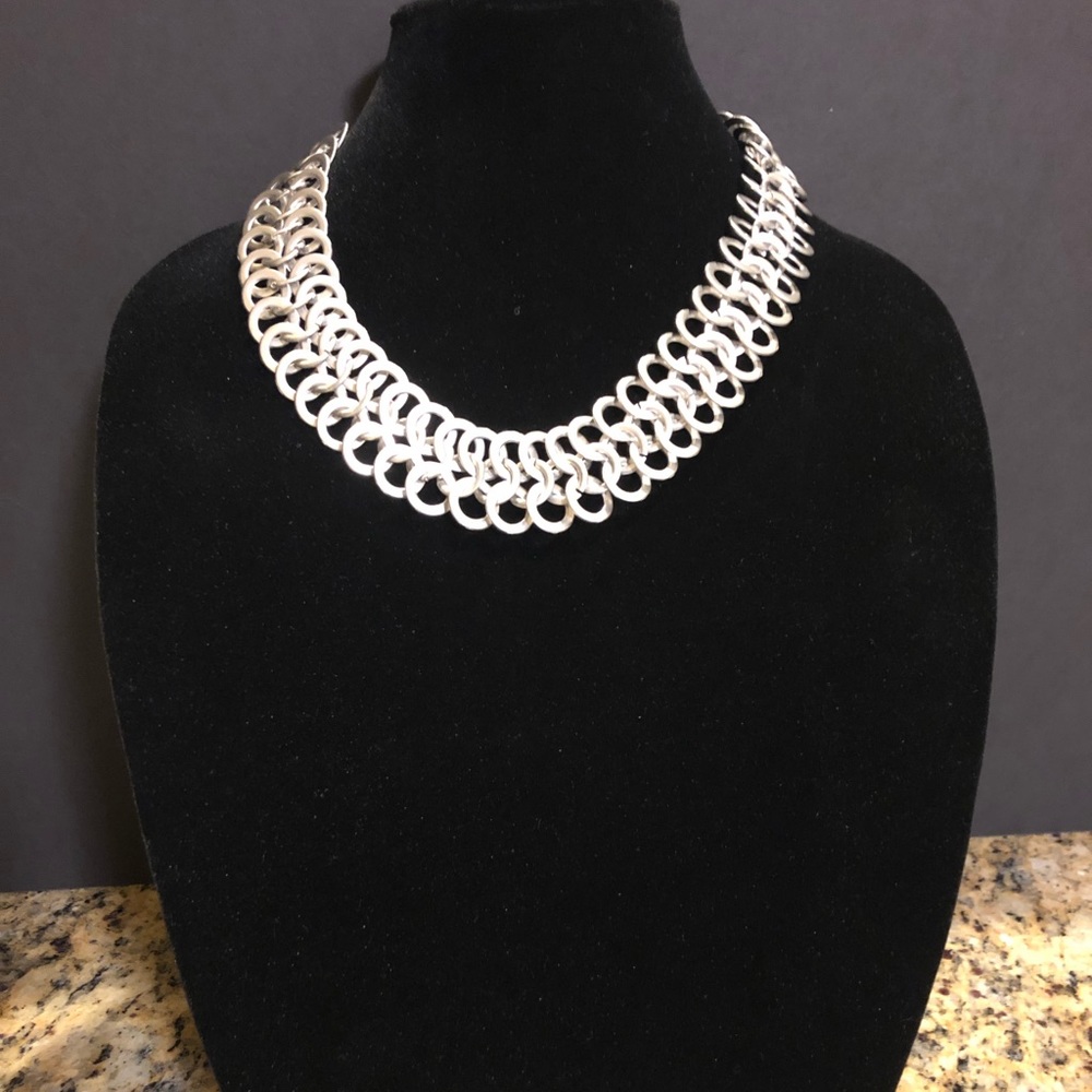 Silver Triple Link Necklace